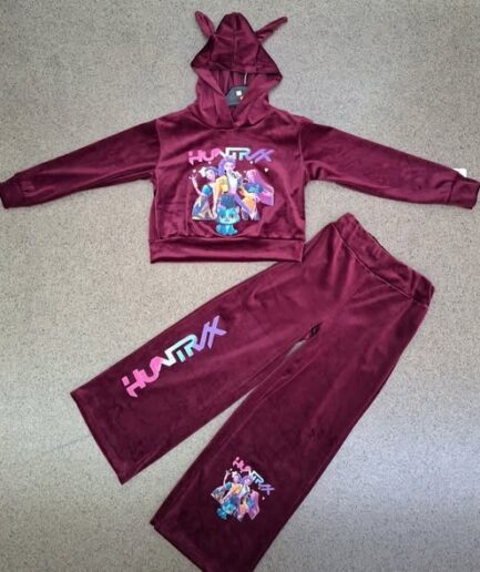 Komplet dla dziewczynki, ozdobneuszy przy kapturze