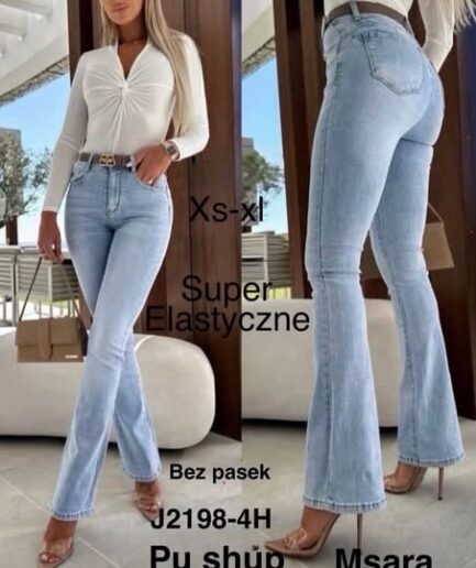 Spodnie jeans dzwony