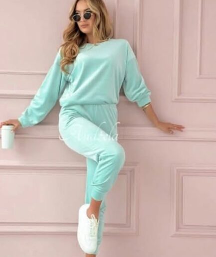 DRES WELUROWY MIĘTA